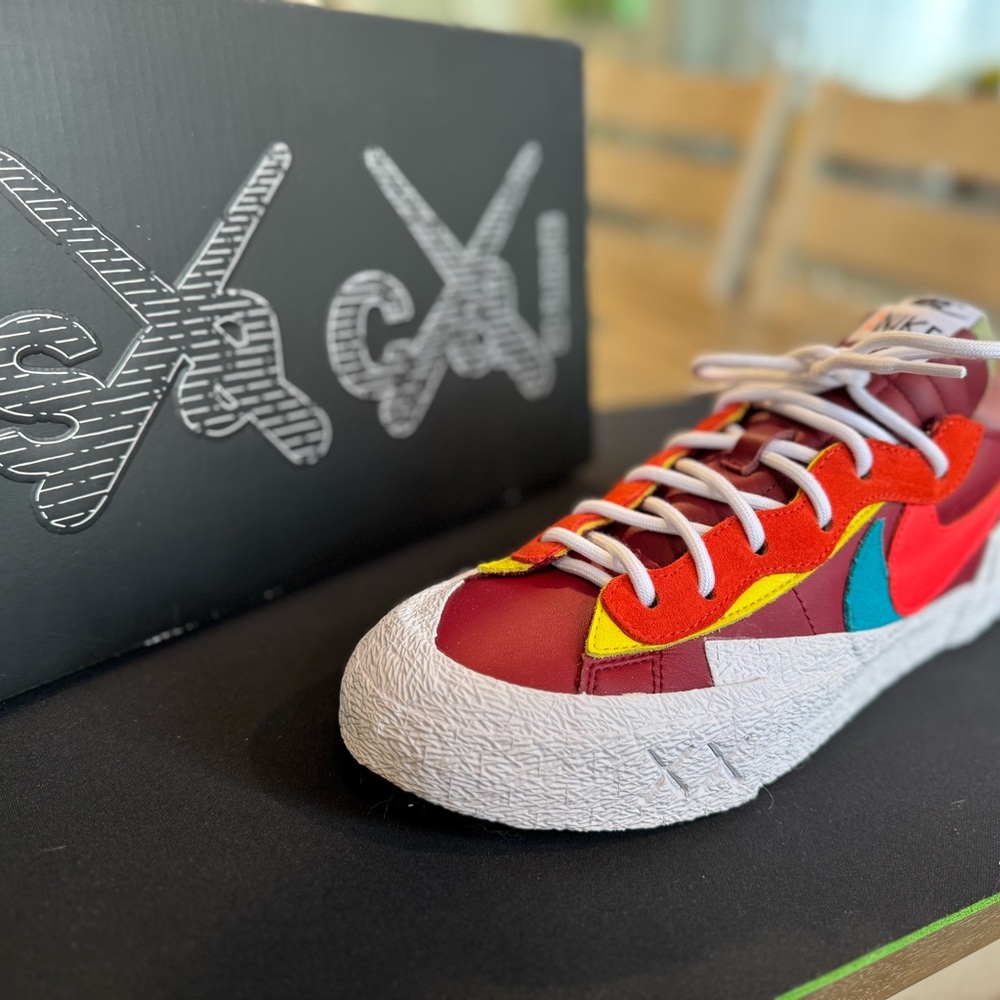 KAWS × sacai × Nike Blazer Low in “Team Red” - Picture 5 of 11